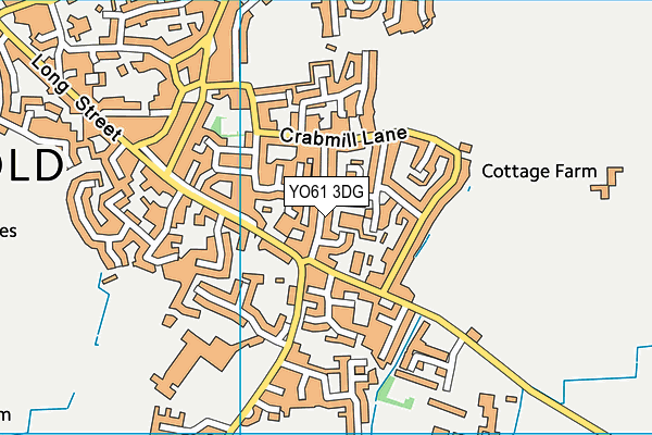 YO61 3DG map - OS VectorMap District (Ordnance Survey)