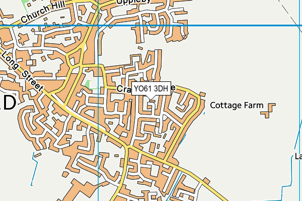 YO61 3DH map - OS VectorMap District (Ordnance Survey)