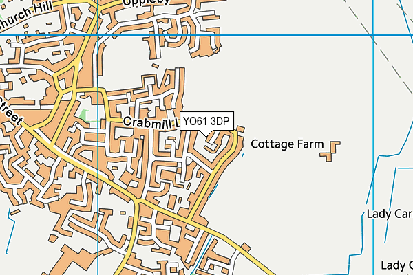 YO61 3DP map - OS VectorMap District (Ordnance Survey)