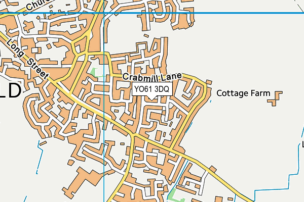 YO61 3DQ map - OS VectorMap District (Ordnance Survey)