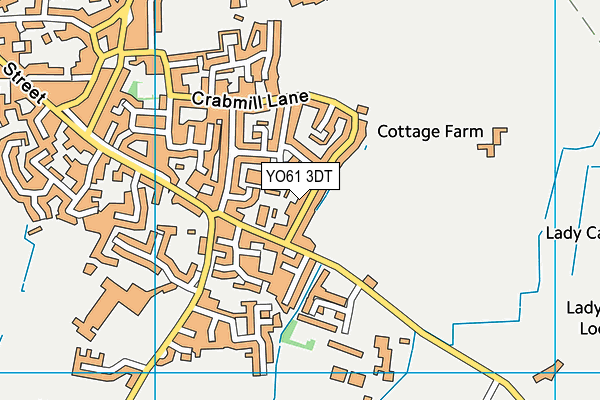 YO61 3DT map - OS VectorMap District (Ordnance Survey)