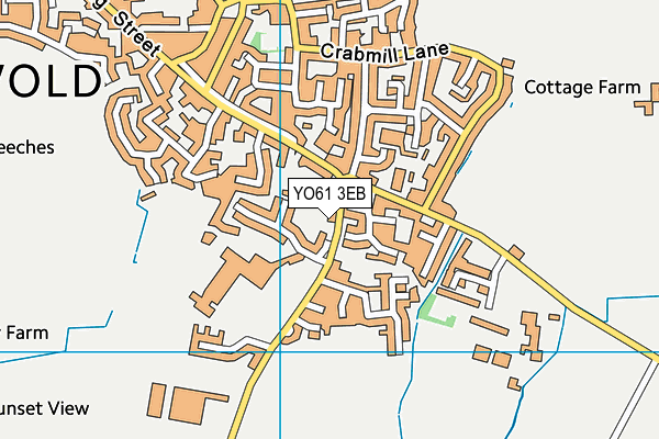 YO61 3EB map - OS VectorMap District (Ordnance Survey)
