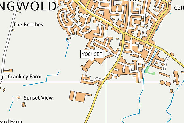 YO61 3EF map - OS VectorMap District (Ordnance Survey)