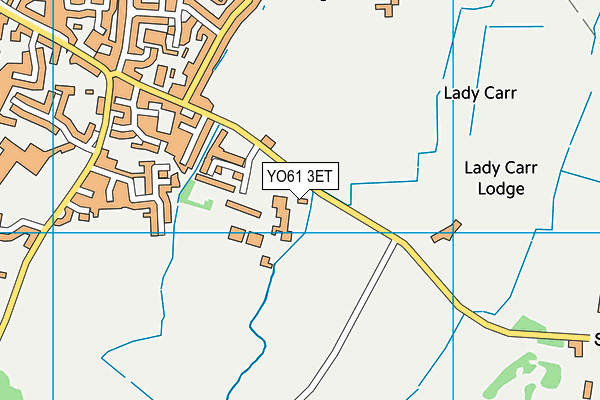 YO61 3ET map - OS VectorMap District (Ordnance Survey)