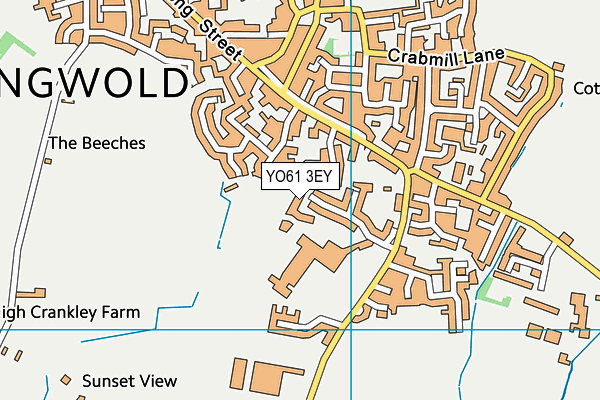 YO61 3EY map - OS VectorMap District (Ordnance Survey)