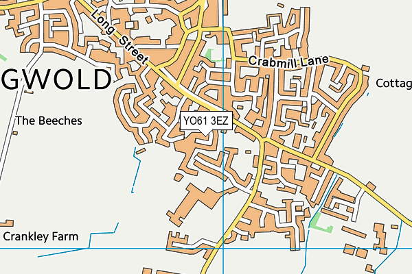YO61 3EZ map - OS VectorMap District (Ordnance Survey)
