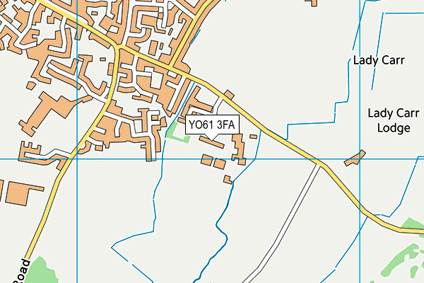 YO61 3FA map - OS VectorMap District (Ordnance Survey)