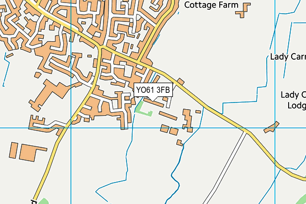 Easingwold Town Afc map (YO61 3FB) - OS VectorMap District (Ordnance Survey)