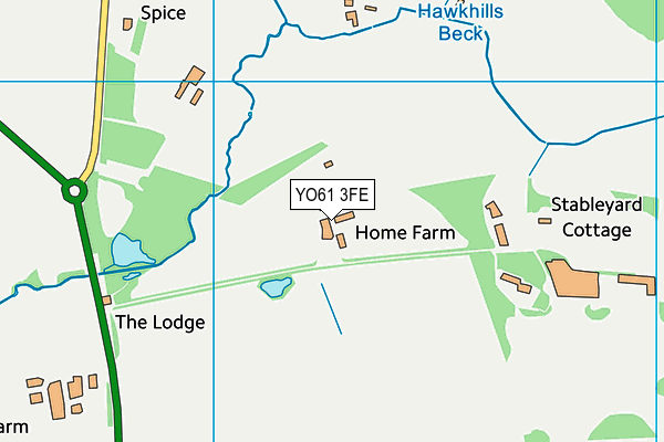 YO61 3FE map - OS VectorMap District (Ordnance Survey)