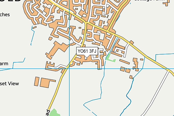 YO61 3FJ map - OS VectorMap District (Ordnance Survey)