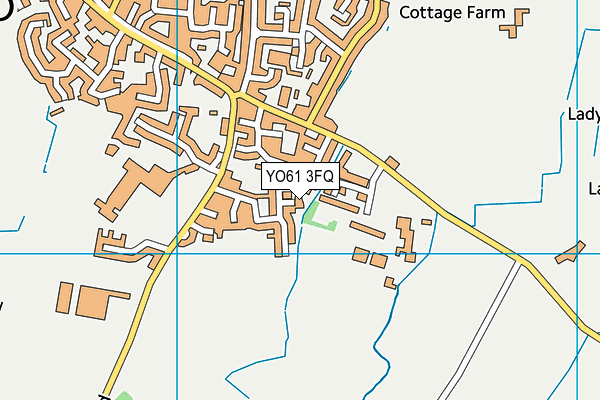 YO61 3FQ map - OS VectorMap District (Ordnance Survey)