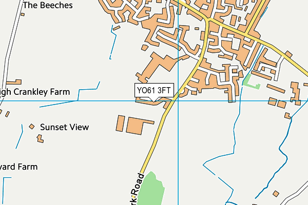 YO61 3FT map - OS VectorMap District (Ordnance Survey)
