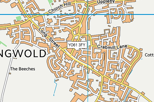 YO61 3FY map - OS VectorMap District (Ordnance Survey)