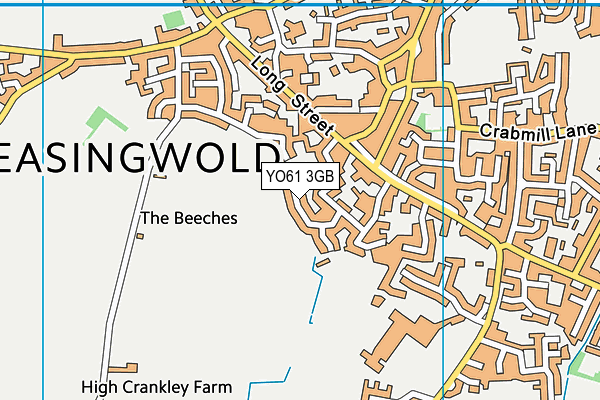 YO61 3GB map - OS VectorMap District (Ordnance Survey)