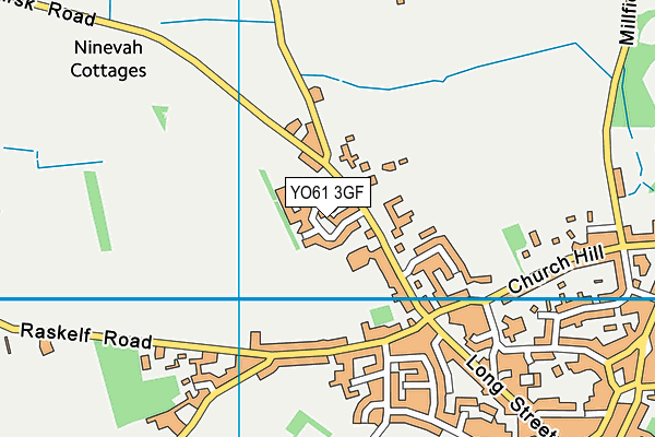 YO61 3GF map - OS VectorMap District (Ordnance Survey)