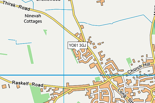 YO61 3GJ map - OS VectorMap District (Ordnance Survey)
