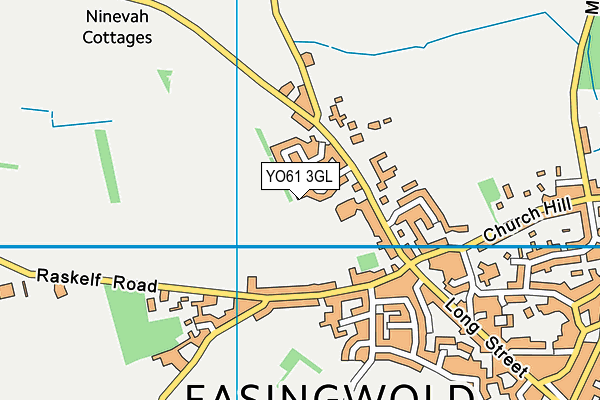 YO61 3GL map - OS VectorMap District (Ordnance Survey)