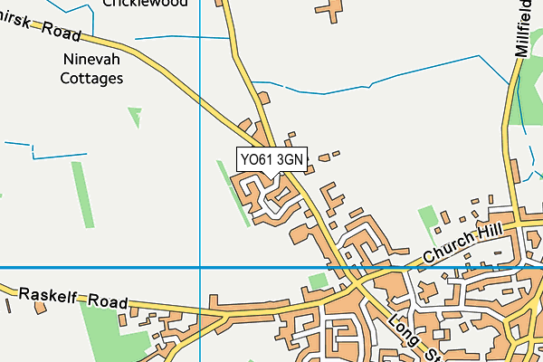 YO61 3GN map - OS VectorMap District (Ordnance Survey)