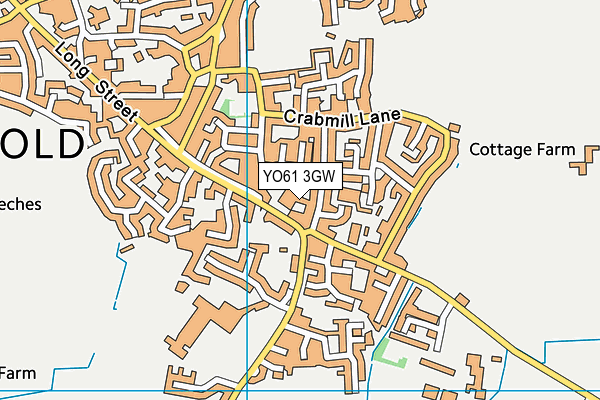 YO61 3GW map - OS VectorMap District (Ordnance Survey)
