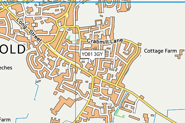 YO61 3GY map - OS VectorMap District (Ordnance Survey)