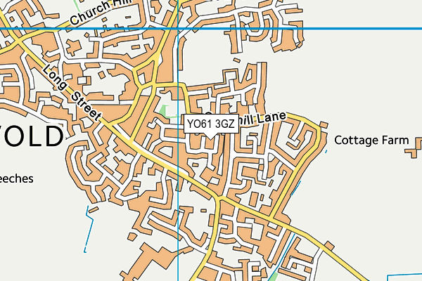 YO61 3GZ map - OS VectorMap District (Ordnance Survey)