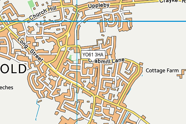 YO61 3HA map - OS VectorMap District (Ordnance Survey)