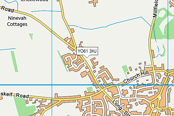 YO61 3HJ map - OS VectorMap District (Ordnance Survey)