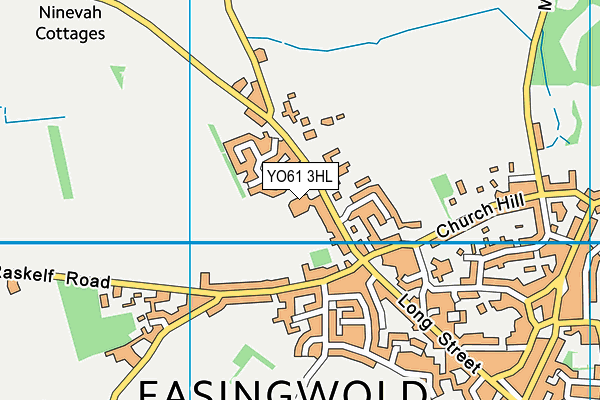 YO61 3HL map - OS VectorMap District (Ordnance Survey)