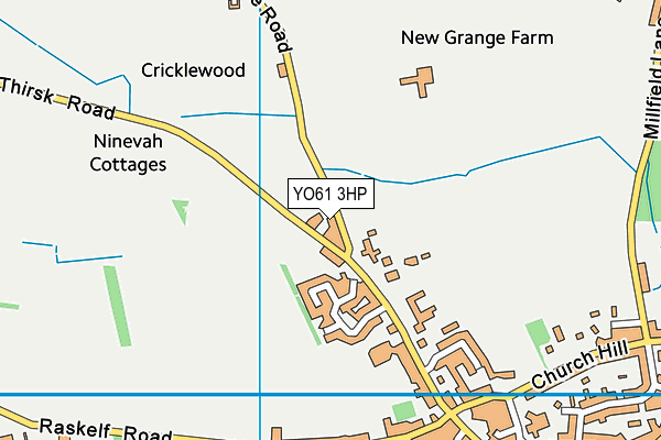 YO61 3HP map - OS VectorMap District (Ordnance Survey)