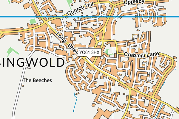 YO61 3HX map - OS VectorMap District (Ordnance Survey)
