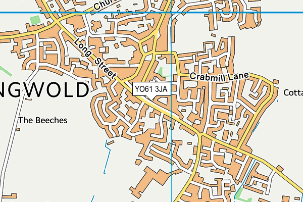 YO61 3JA map - OS VectorMap District (Ordnance Survey)