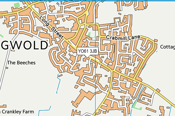 YO61 3JB map - OS VectorMap District (Ordnance Survey)