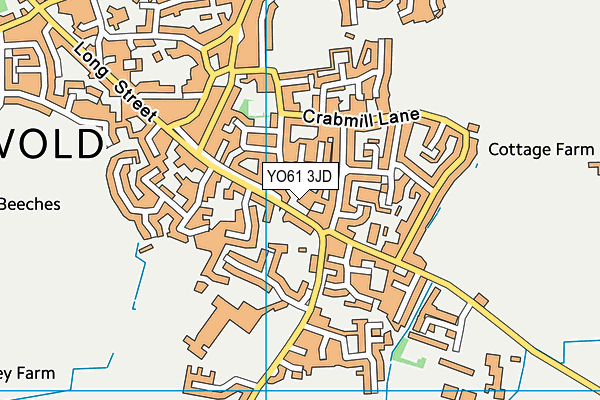 YO61 3JD map - OS VectorMap District (Ordnance Survey)