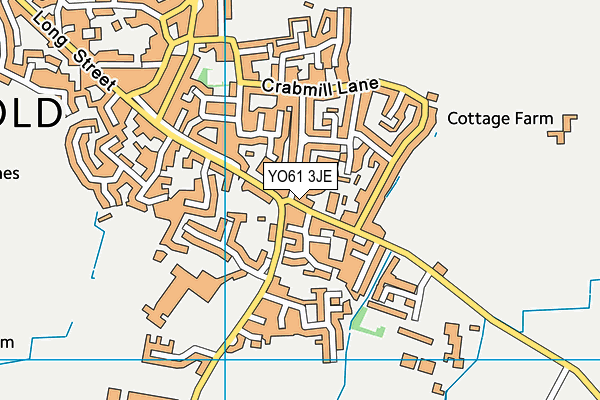 YO61 3JE map - OS VectorMap District (Ordnance Survey)
