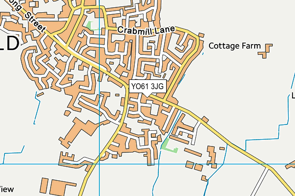 YO61 3JG map - OS VectorMap District (Ordnance Survey)