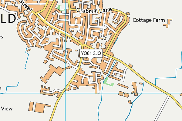 YO61 3JQ map - OS VectorMap District (Ordnance Survey)