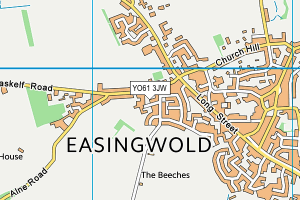 YO61 3JW map - OS VectorMap District (Ordnance Survey)