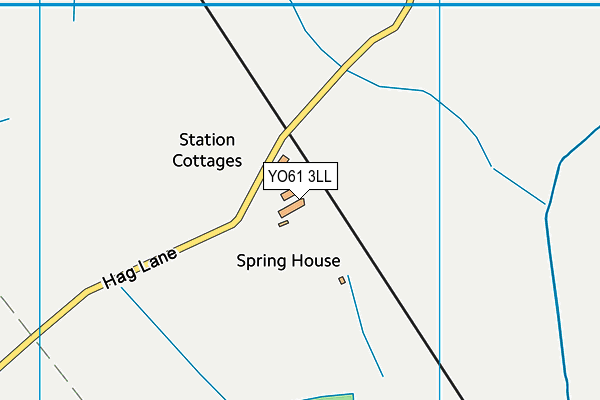 YO61 3LL map - OS VectorMap District (Ordnance Survey)