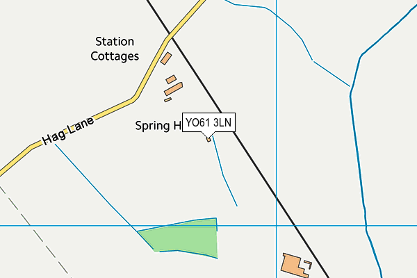 YO61 3LN map - OS VectorMap District (Ordnance Survey)