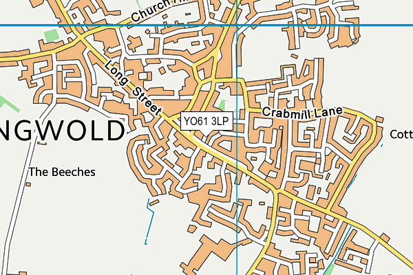 YO61 3LP map - OS VectorMap District (Ordnance Survey)