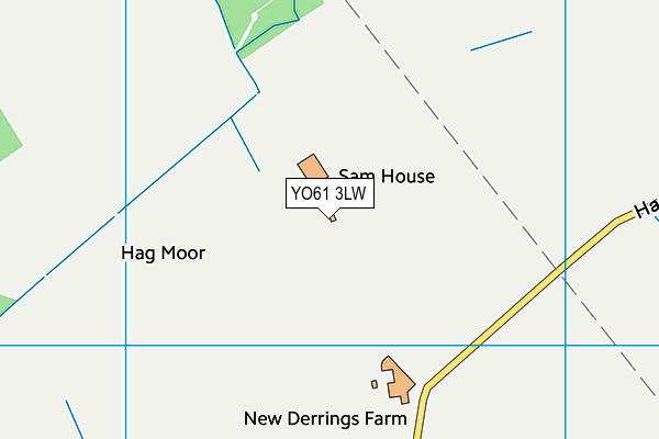 YO61 3LW map - OS VectorMap District (Ordnance Survey)