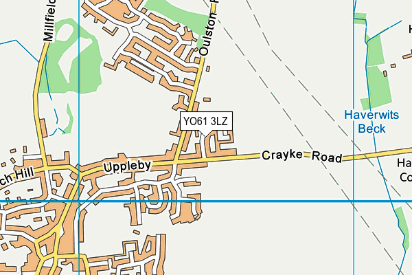 YO61 3LZ map - OS VectorMap District (Ordnance Survey)