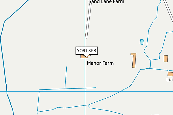 YO61 3PB map - OS VectorMap District (Ordnance Survey)