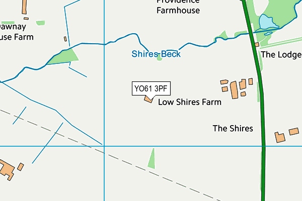 YO61 3PF map - OS VectorMap District (Ordnance Survey)