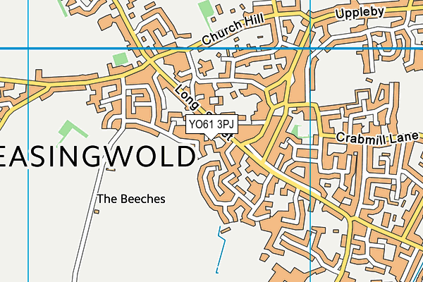 YO61 3PJ map - OS VectorMap District (Ordnance Survey)