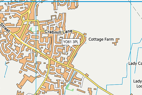 YO61 3PL map - OS VectorMap District (Ordnance Survey)