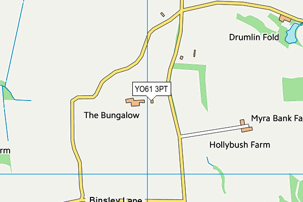 YO61 3PT map - OS VectorMap District (Ordnance Survey)