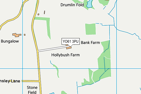 YO61 3PU map - OS VectorMap District (Ordnance Survey)