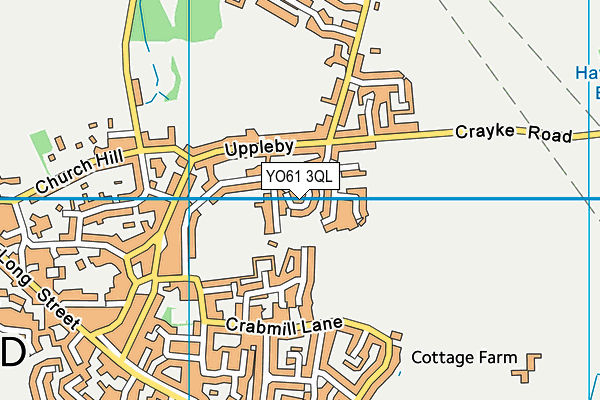 YO61 3QL map - OS VectorMap District (Ordnance Survey)