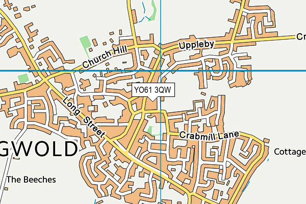 YO61 3QW map - OS VectorMap District (Ordnance Survey)